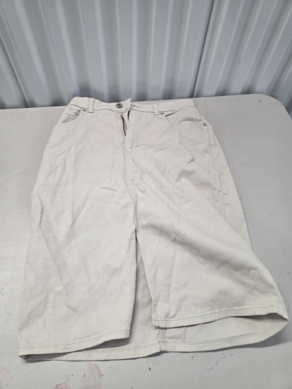 Mark's And Spencer Women's Beige Skirt Size 8